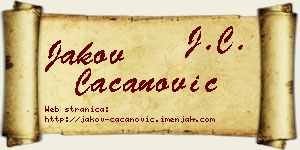 Jakov Cacanović vizit kartica